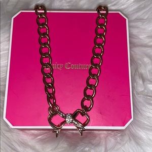 Juicy Couture pave bow necklace 🎀